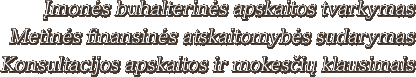 Įmonės buhalterinės apskaitos tvarkymas